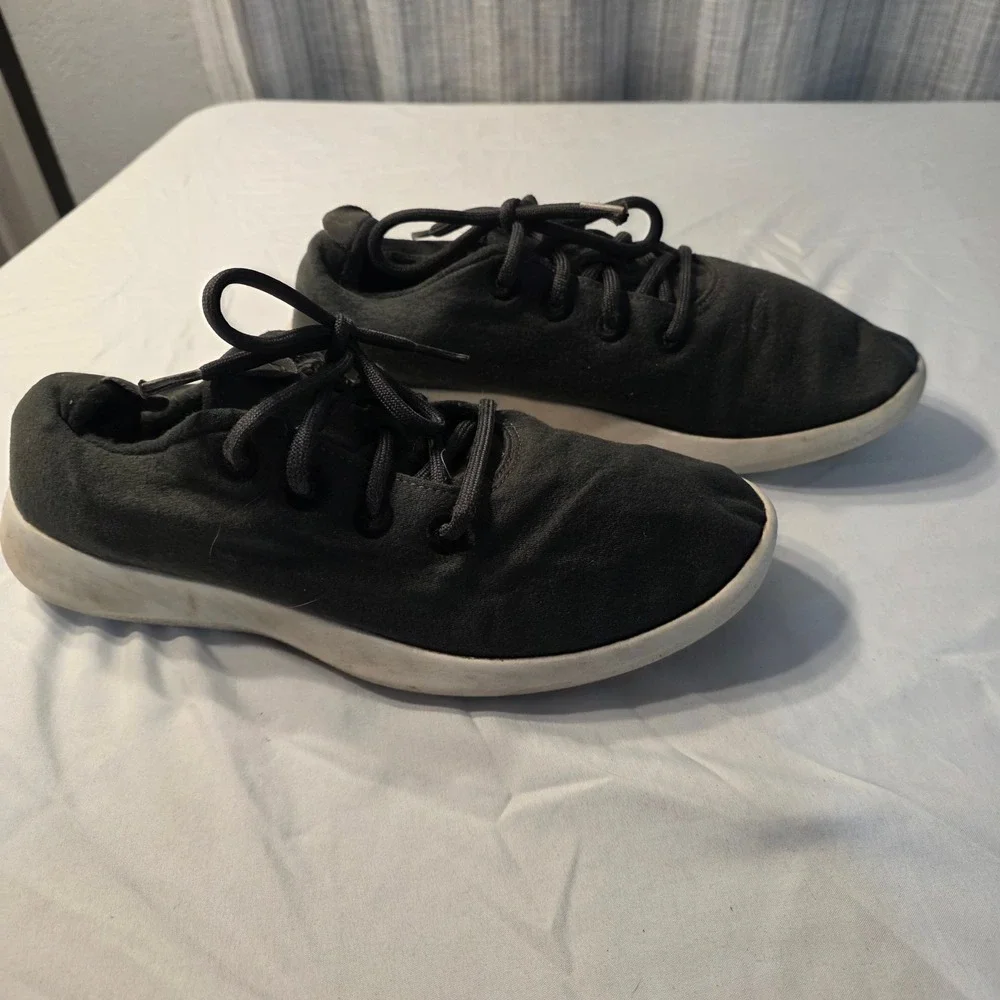 Allbirds Wool Runners Sneakers Walking Mens 10 Black Merino WoolComfort Shoes